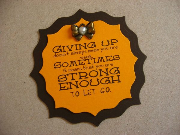 Külmkapimagnet "Giving Up"