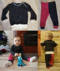 Meriinovillane pluus ja püksid, suurus 74