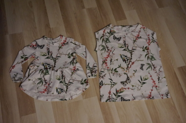 Tuunika suuruses 98 ja pluus suuruses S