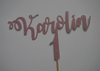 Glitterkartongist topper